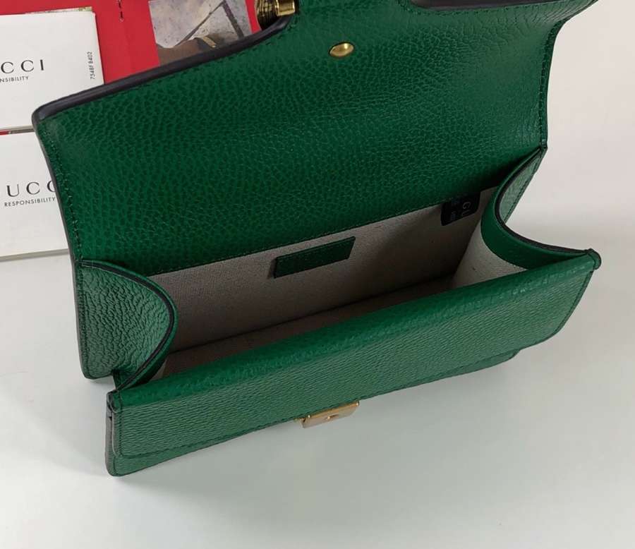 Gucci Dionysus mini leather bag 421970 green